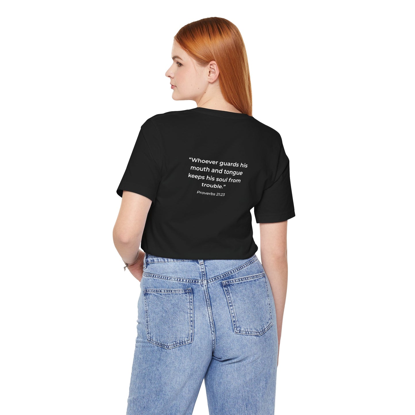 Guard Your Mouth Tee – Black Edition – Proverbs 21:23